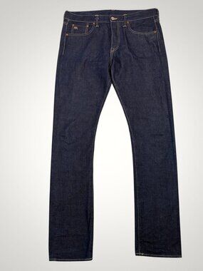 RRL Ralph Lauren Slim Fit 31x34 Japanese Woven Selvedge Denim USA Sun Bleached